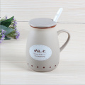 Haonai 250ml ceramic mug coffee mug with handle and spoon,custom coffee mug